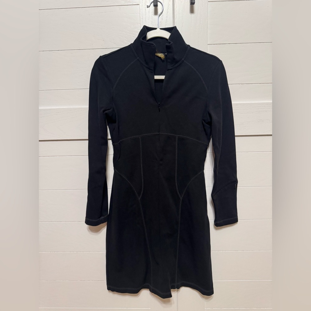 Athleta Black Long Sleeve Sheath Dress